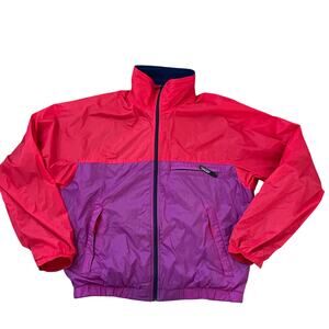Patagonia Vintage Capilene Colorblock Windbreaker size Medium Red/Purple